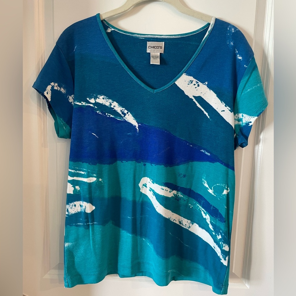 Chico's Teal Cotton Top